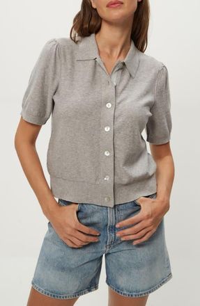 Michael Stars Sparrow Button Front Knit Shirt in Heather Grey at Nordstrom, Size X-Small