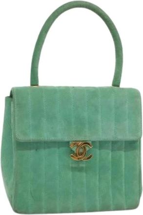 Chanel Pre-owned Vintage Handtas - Dames - Vintage Handtas - Groen - ONE Size - Su&egrave;de - Vintage