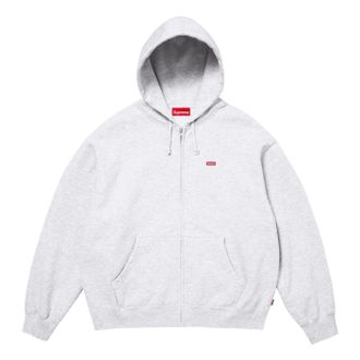 SUPREME SS26 Small Box Zip Up Hooded Sweatshirt Ash Grey SUP-SS26-122-GRY