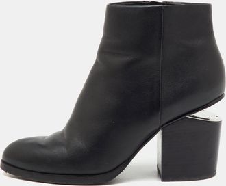 Alexander Wang Black Leather Gabi Ankle Length Boots