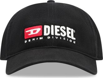 Diesel Corry-Div-Wash Logo Baseball Cap - Heren - Petten - Zwart - S - Katoen - Accessoires
