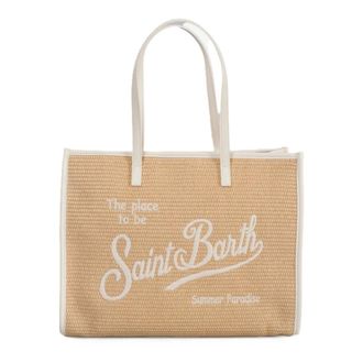 MC2 Saint Barth Tote Bags, female, Yellow, Size: ONE SIZE Vivian Straw Hand Bag