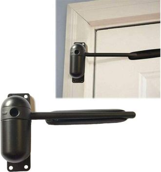 OEM Cierrapuertas Autom&aacute;tico, Mini Cierrapuertas Para Portones Y Mosquiteras, Con Resorte Ajustable Y Montaje En Superficie (negro)