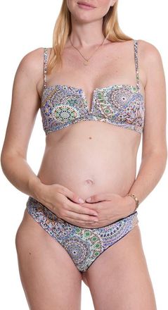 Cache Coeur Mandala Reversible Maternity Bikini in Multicolor at Nordstrom, Size X-Large