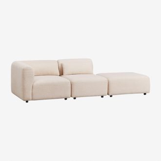 Sklum Sklum - Sof&aacute; Modular Esquinero De 2 Piezas Con Puff Fogler