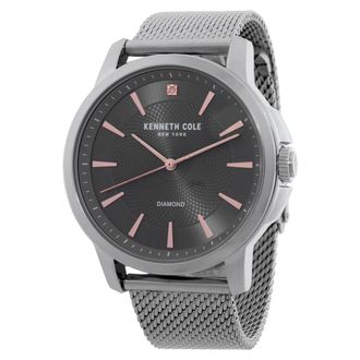 Kenneth Cole Genuine Diamond Quartz Grey Dial Mens Watch KCWGG7001205