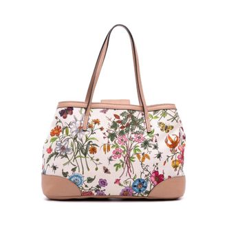 Gucci Pre-owned Tote Bags, female, Multicolor, Size: ONE SIZE Pre-owned Floral Print Tote Bag