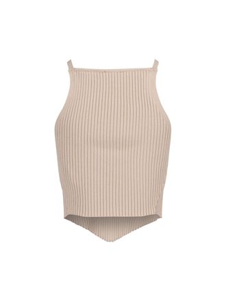 Courr&egrave;ges Womens Top Beige Viscose