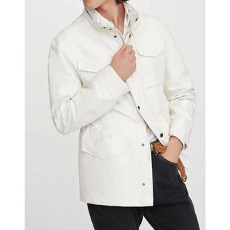 Brunello Cucinelli Ecru Linen Silk Field Jacket, Brand Size 44 (US Size 34)