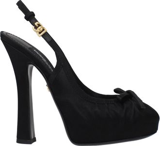 Dolce & Gabbana Dolce&Gabbana Mujers Sandalias de sat&eacute;n negro