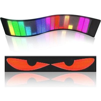 OEM Adecuado Para Pegatinas De Luz Din&aacute;mica Para Ventanas Traseras De Autom&oacute;viles, Pantallas Led Flexibles, Patrones De Ojo De Diablo, 120x590 Mm