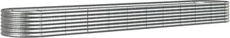 vidaXL Vidaxl - Jardinera arriate acero galvanizado plata 440x80x36 cm