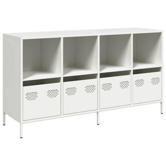 Berkfield Home Sideboard White 135x39x73.5 cm Cold-rolled Steel