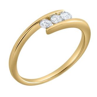 LuvMyJewelry Trilove 14K Gold Diamond Ring - 0.25 ct in 14K Yellow Gold at Nordstrom, Size 7.5