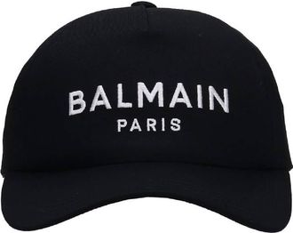 Balmain Logo Embossed Cotton Cap