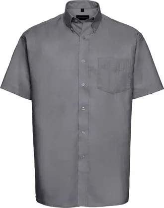 Russell Athletic Russell Collection Heren Oxford Formeel Shirt (Zilver)
