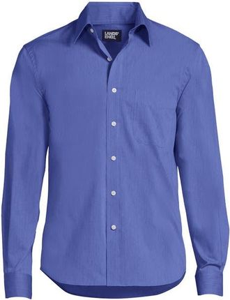 Lands End Long Sleeve Stretch Coolmax Shirt in French Blue at Nordstrom, Size 3X Big