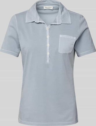 Marc O'Polo Regular Fit Poloshirt aus reiner Baumwolle in Rauchblau, Größe XS