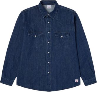 Edwin Camicia Western - - Shirts - Uomo - Blu - XL