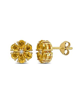 Rina Limor Silver 1.71 Ct. Tw. Citrine & Topaz Earrings