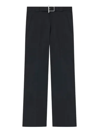 Alexander McQueen Black Flat Front Trouser