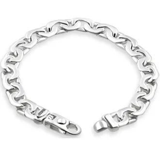 Pompeii3 Mens 14k Gold (43gram) or Platinum (67gram) 8.5mm Link Bracelet 8.5