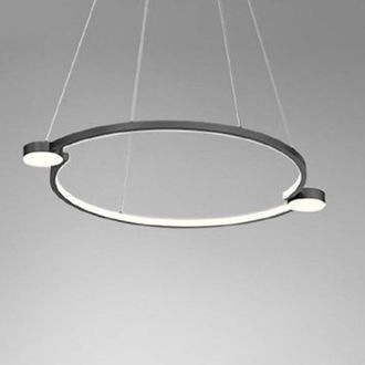 Trade Shop Trade Shop Traesio - Trade Shop - Led 20w Led Sospension Steel Con Telecomando Design Modern Nero 71095