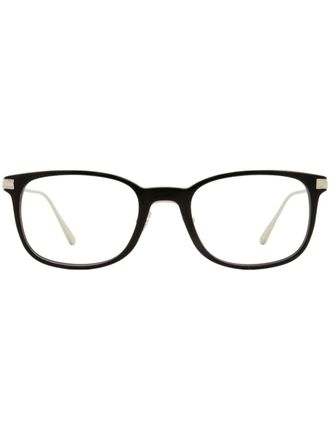 Omega rectangle-frame glasses - men - Acetate/Metal (Other) - One Size - Black