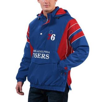 Starter Mens Starter Royal Philadelphia 76ers Home Team Hoodie Half-Zip Jacket at Nordstrom, Size Large