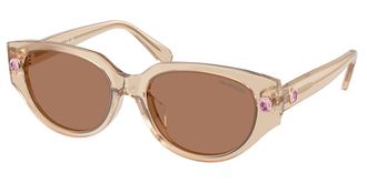 Swarovski SK6035D Asian Fit 106673 Womens Sunglasses Brown Size 54