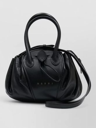 Marni tulipea small leather structured mini bag