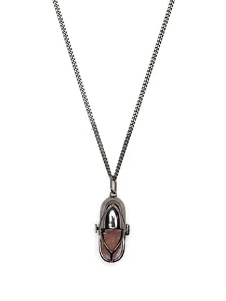 Capsule Eleven Halsketting met kristallen hanger - Zilver