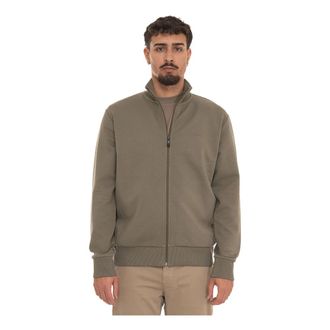 HUGO BOSS Skaz Sweatshirt - Heren - Vesten met rits - Groen - M - Katoen - Hoodies & sweatvesten