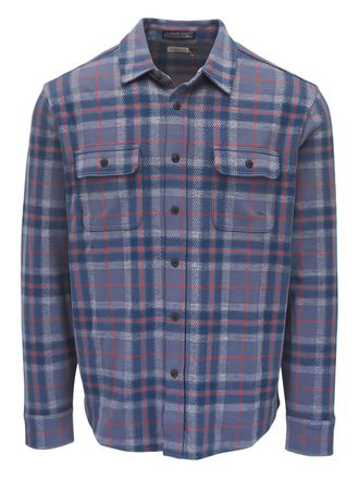 Faherty Legend check pocket shirt - Blauw