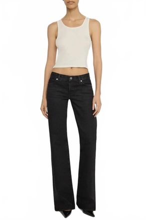 Frame Denim Low-Rise Gray Jean In Black
