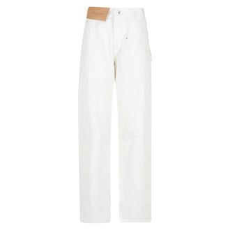 J.W.Anderson Dames, Jeans, Wit, Maat: W24 Katoen