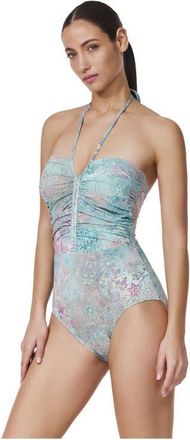 Gottex Souk Bandeau One Piece in Multi-Turquoise at Nordstrom, Size 10
