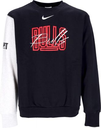 Nike Courtside Fleece Crewneck - Heren - Sportshirts - Zwart - XL - Katoen - Fitness