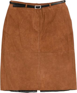 Sams&oslash;e & Sams&oslash;e belted skirt - Brown