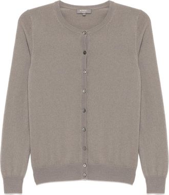 N.Peal Olivia vest met ronde hals - Bruin