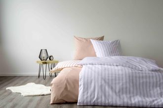 Setex Wendebettwäsche »Baumwoll Streifen« in tollen Unifarben und gestreift