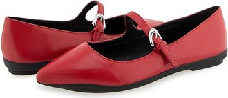 Aerosoles Diva Womens Flat Shoes Racing Red Shiny Leather : 8.5 B - Medium