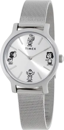Timex Transcend x Peanuts Sketch Quartz Silver Dial Ladies Watch TW2W46000