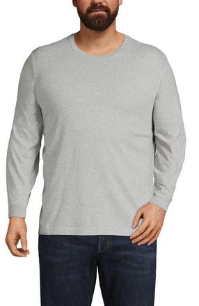 Lands End Super-T Long Sleeve T-Shirt in Gray Heather at Nordstrom, Size Xx-Large