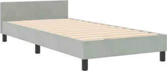 vidaXL Estructura De Cama Gris Claro 100 X 200 Cm Terciopelo Vidaxl