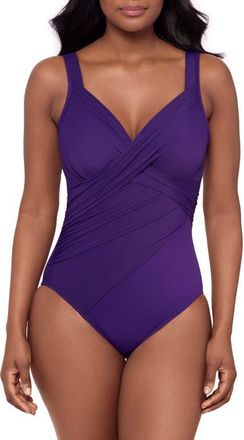 Miraclesuit Rock Solid Revele One-Piece Swimsuit in Mulberry at Nordstrom, Size 14