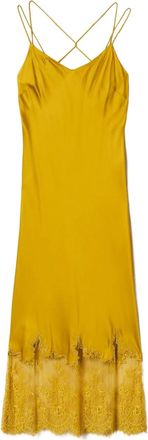 Twin-Set Abito con bordo in pizzo - Giallo