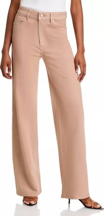 Paige Sasha High Rise Wide Leg Jeans In French Latte