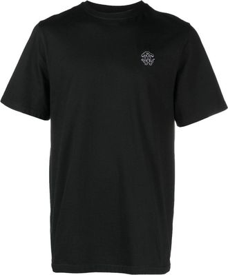 Roberto Cavalli Mirror Snake-embroidered T-shirt - men - Cotton - L - Black