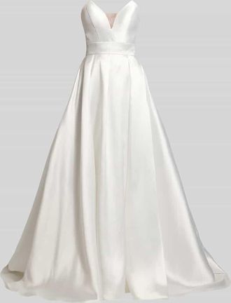 Luxuar Luxuar Regular Fit Brautkleid mit Zierknopfleiste in Offwhite, Gr&ouml;&szlig;e 34